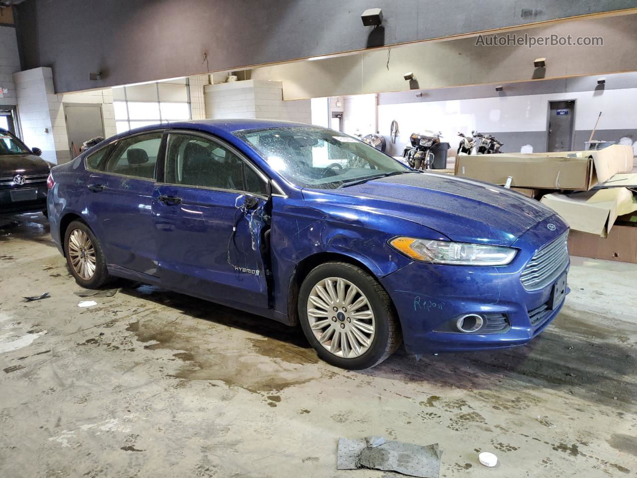 2015 Ford Fusion Se Hybrid Blue vin: 3FA6P0LUXFR124151