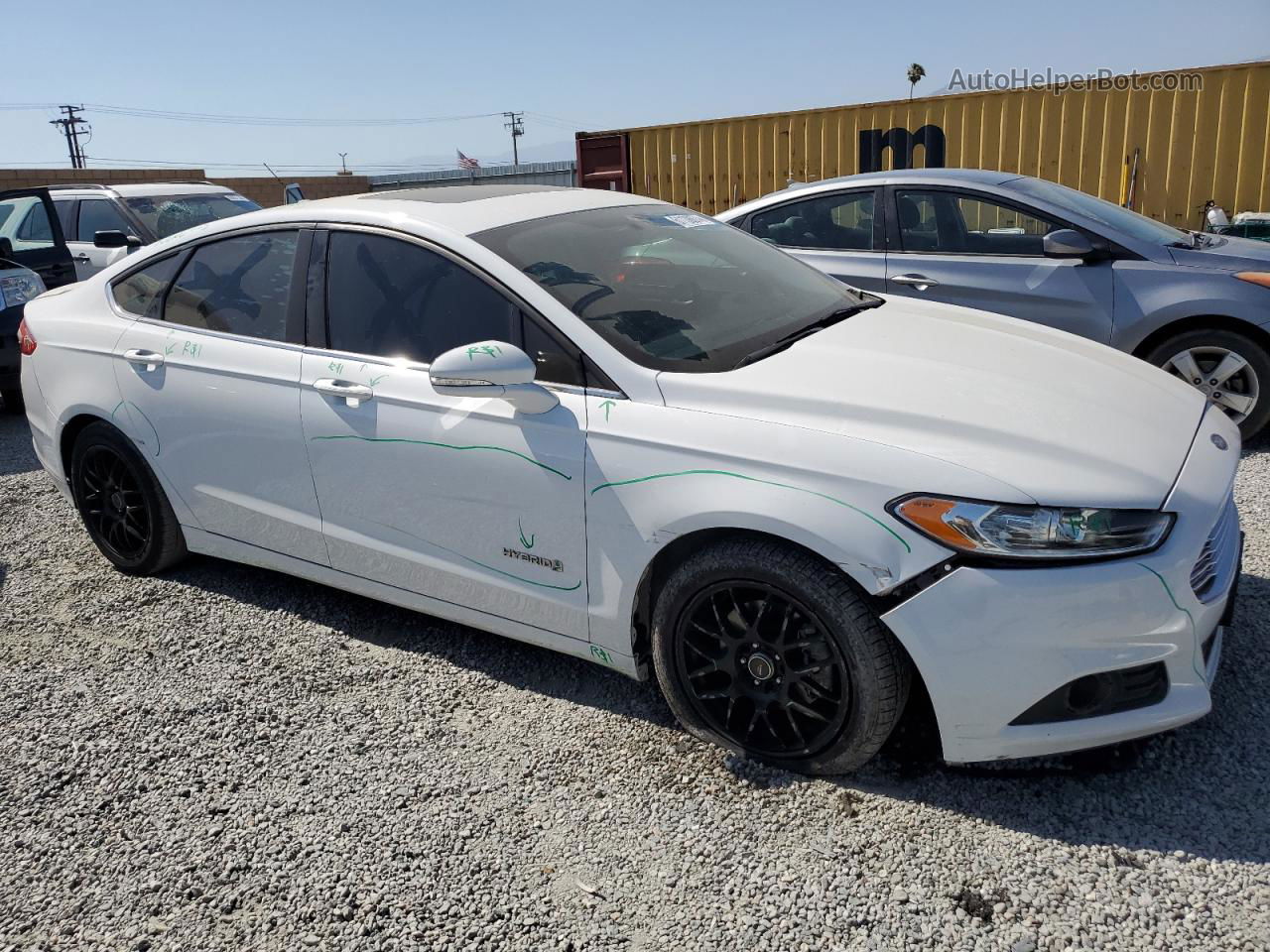 2016 Ford Fusion Se Hybrid White vin: 3FA6P0LUXGR203868