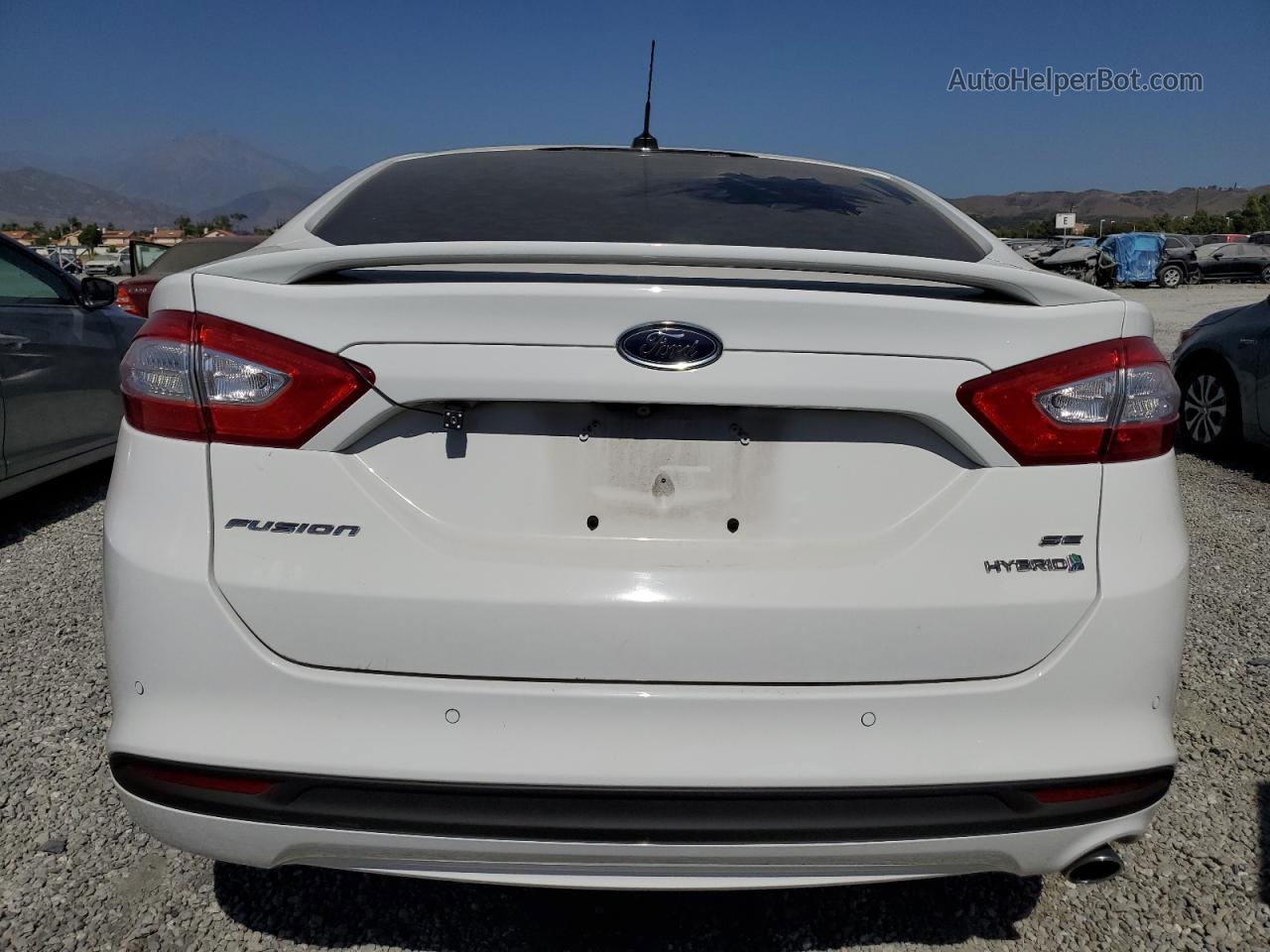 2016 Ford Fusion Se Hybrid White vin: 3FA6P0LUXGR203868