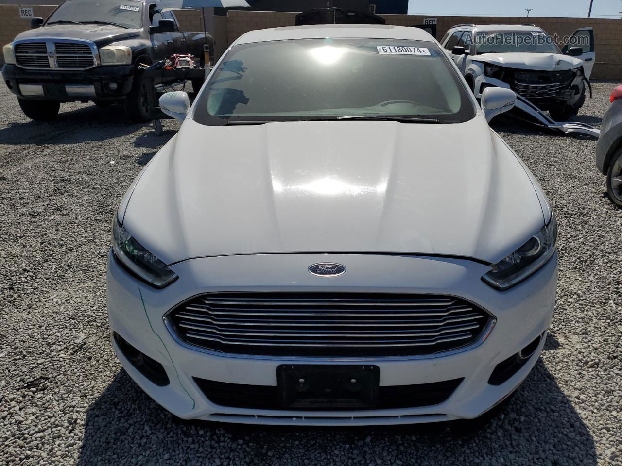 2016 Ford Fusion Se Hybrid White vin: 3FA6P0LUXGR203868