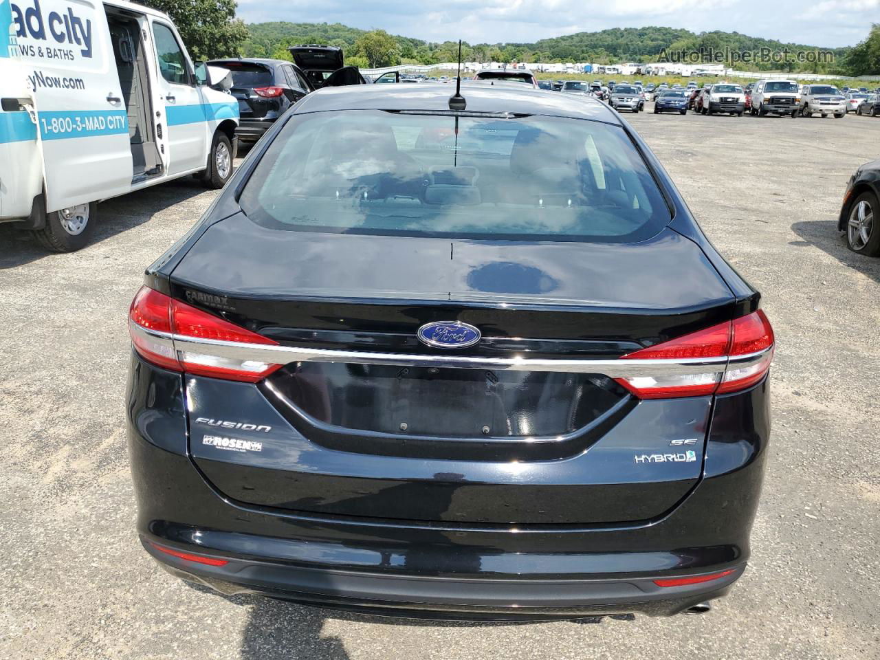 2017 Ford Fusion Se Hybrid Black vin: 3FA6P0LUXHR158464