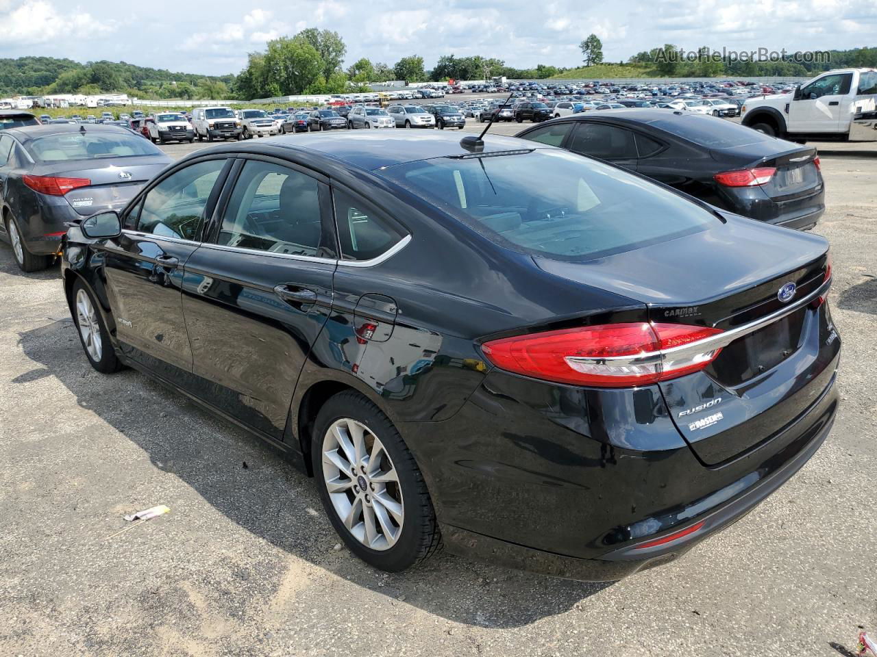 2017 Ford Fusion Se Hybrid Black vin: 3FA6P0LUXHR158464