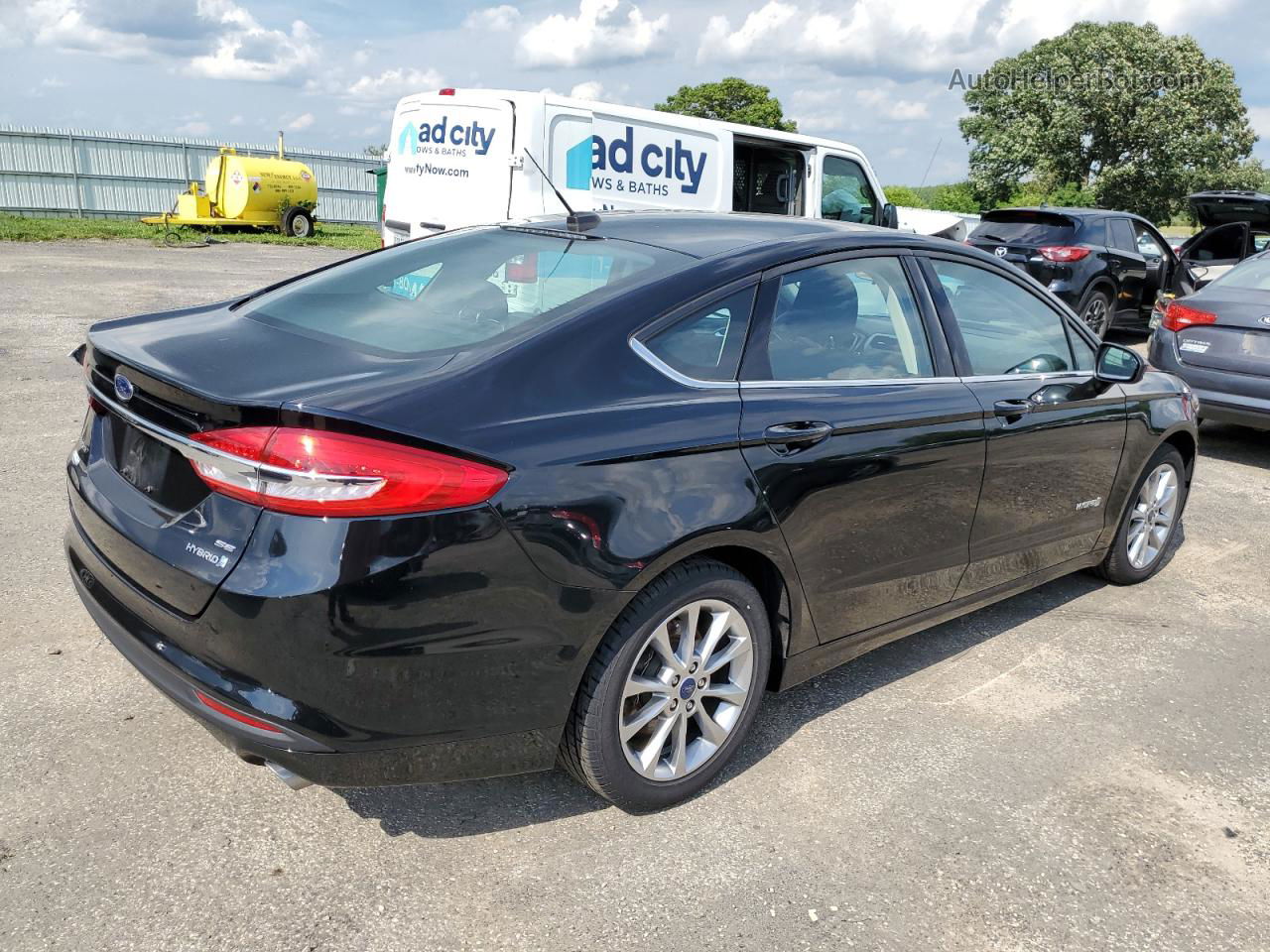 2017 Ford Fusion Se Hybrid Black vin: 3FA6P0LUXHR158464