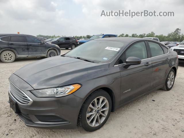 2017 Ford Fusion Se Hybrid Gray vin: 3FA6P0LUXHR265353