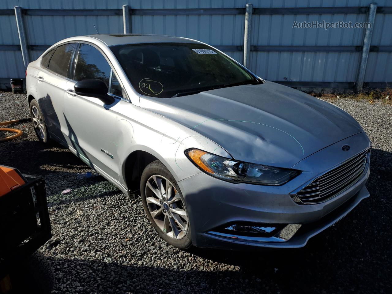 2017 Ford Fusion Se Hybrid Silver vin: 3FA6P0LUXHR295565