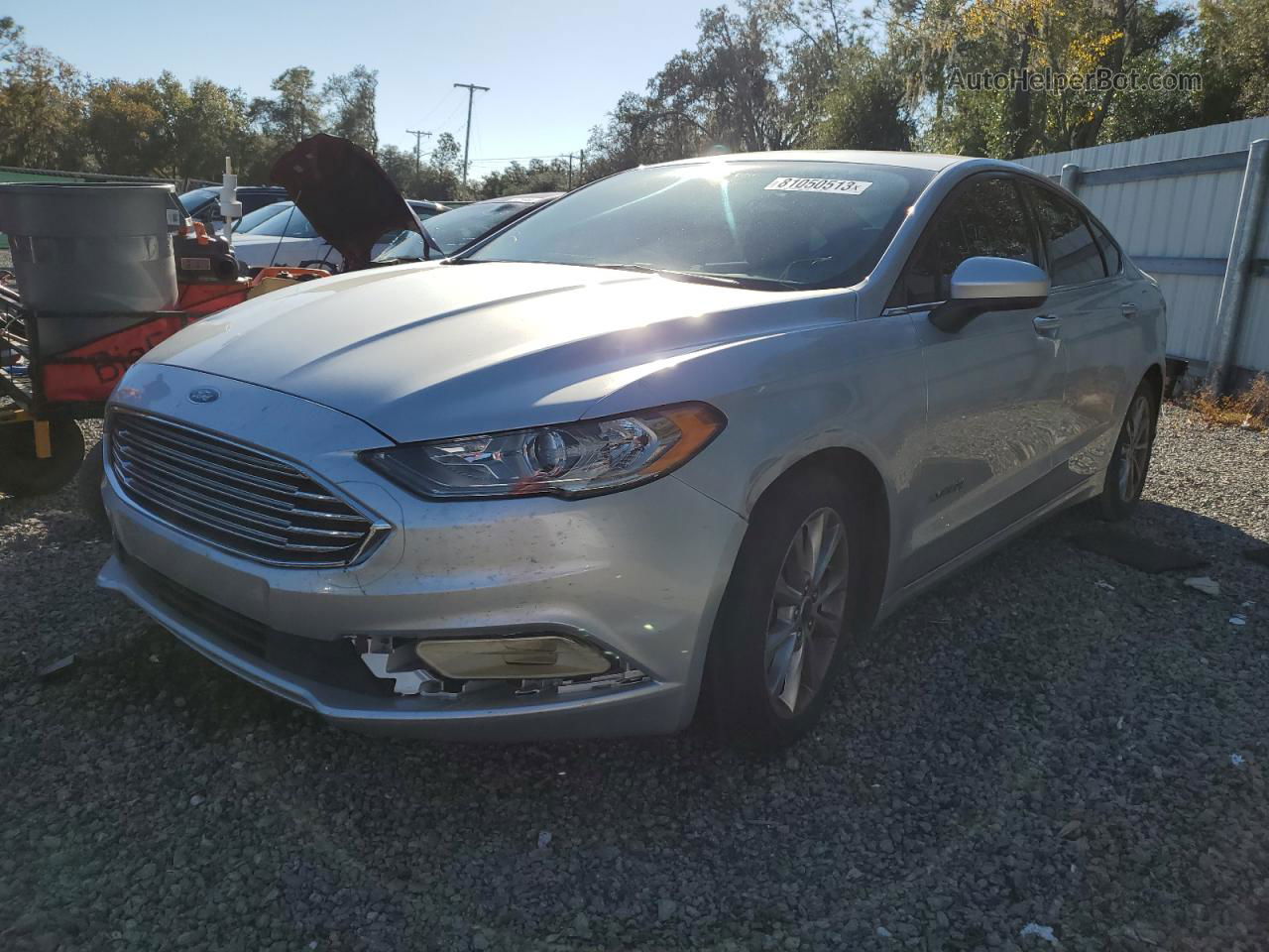 2017 Ford Fusion Se Hybrid Silver vin: 3FA6P0LUXHR295565