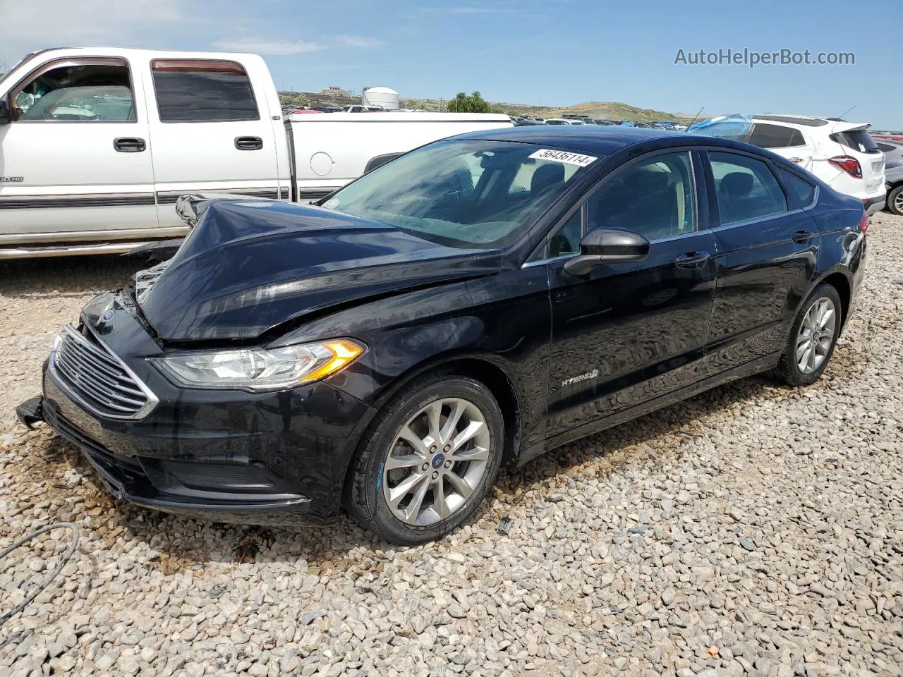 2017 Ford Fusion Se Hybrid Black vin: 3FA6P0LUXHR306855