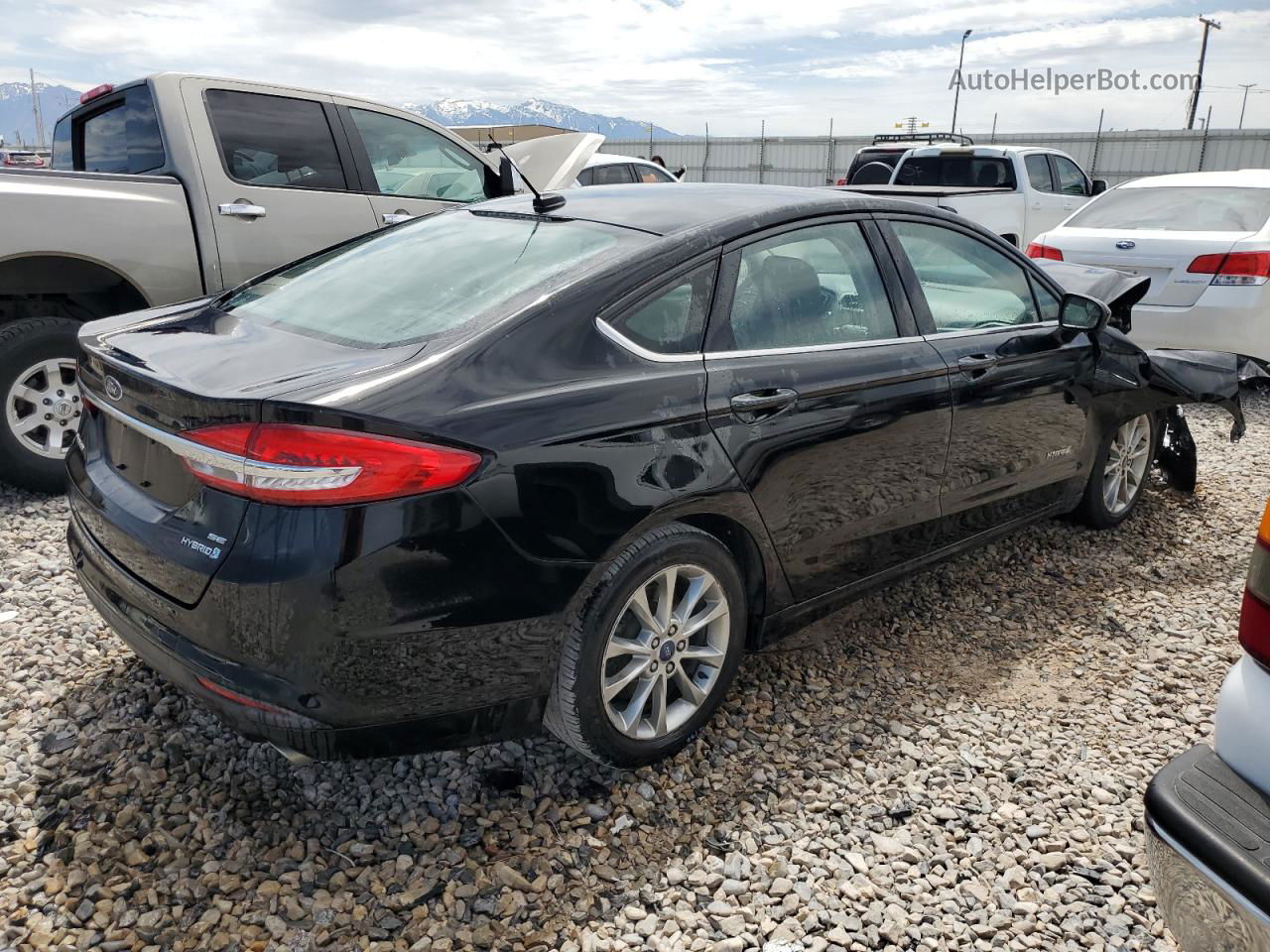 2017 Ford Fusion Se Hybrid Black vin: 3FA6P0LUXHR306855