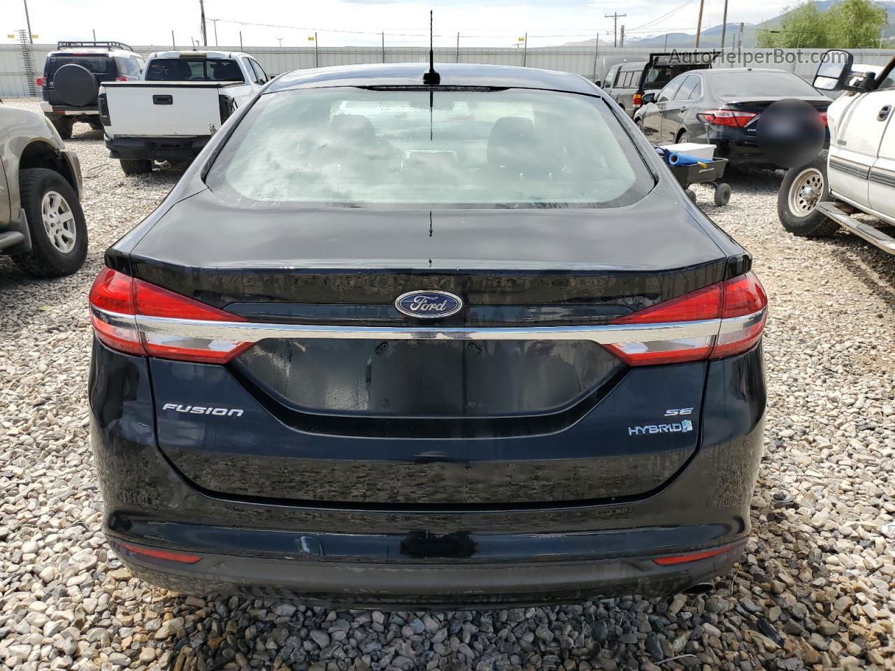 2017 Ford Fusion Se Hybrid Black vin: 3FA6P0LUXHR306855