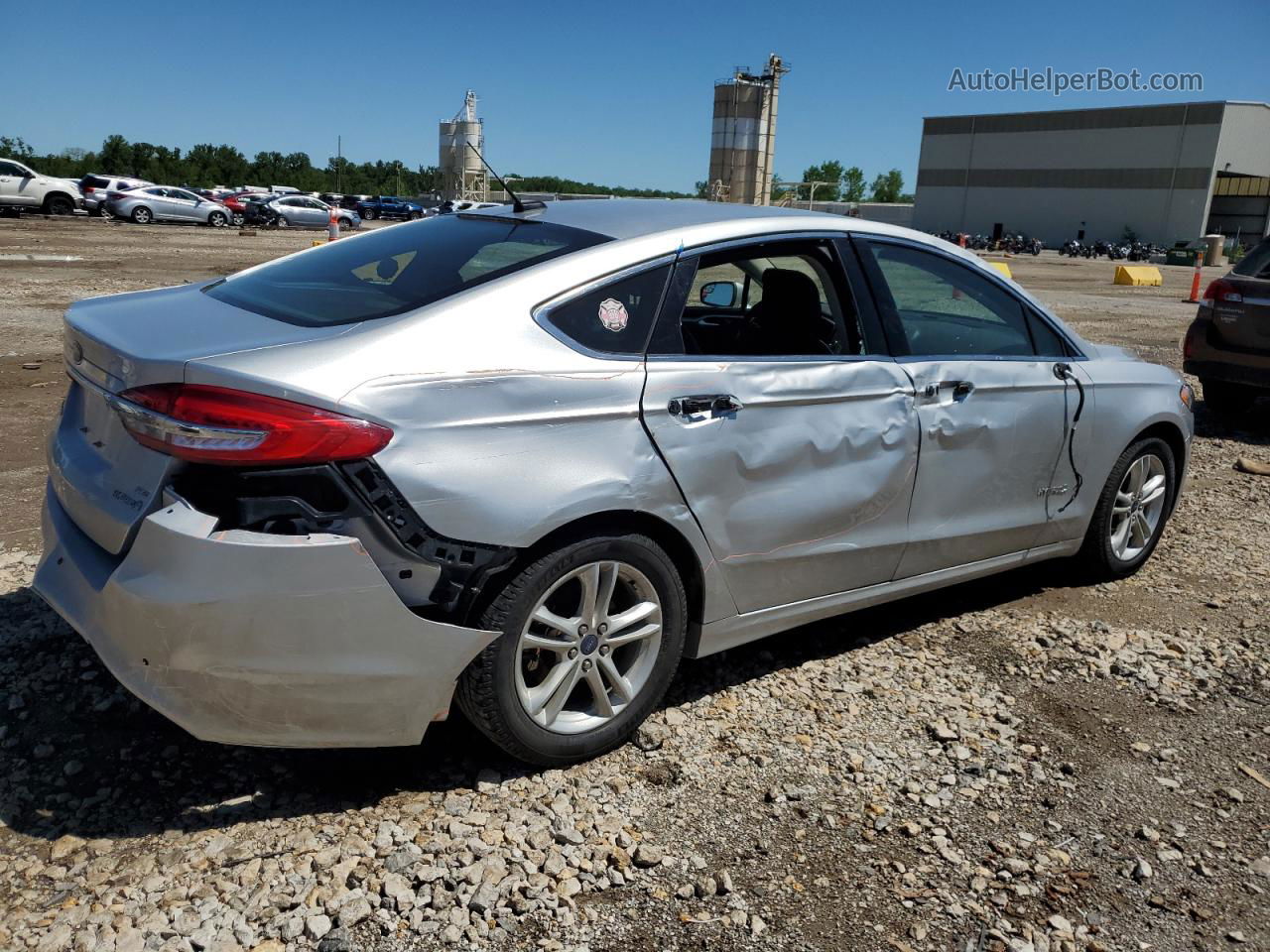 2018 Ford Fusion Se Hybrid Silver vin: 3FA6P0LUXJR175979