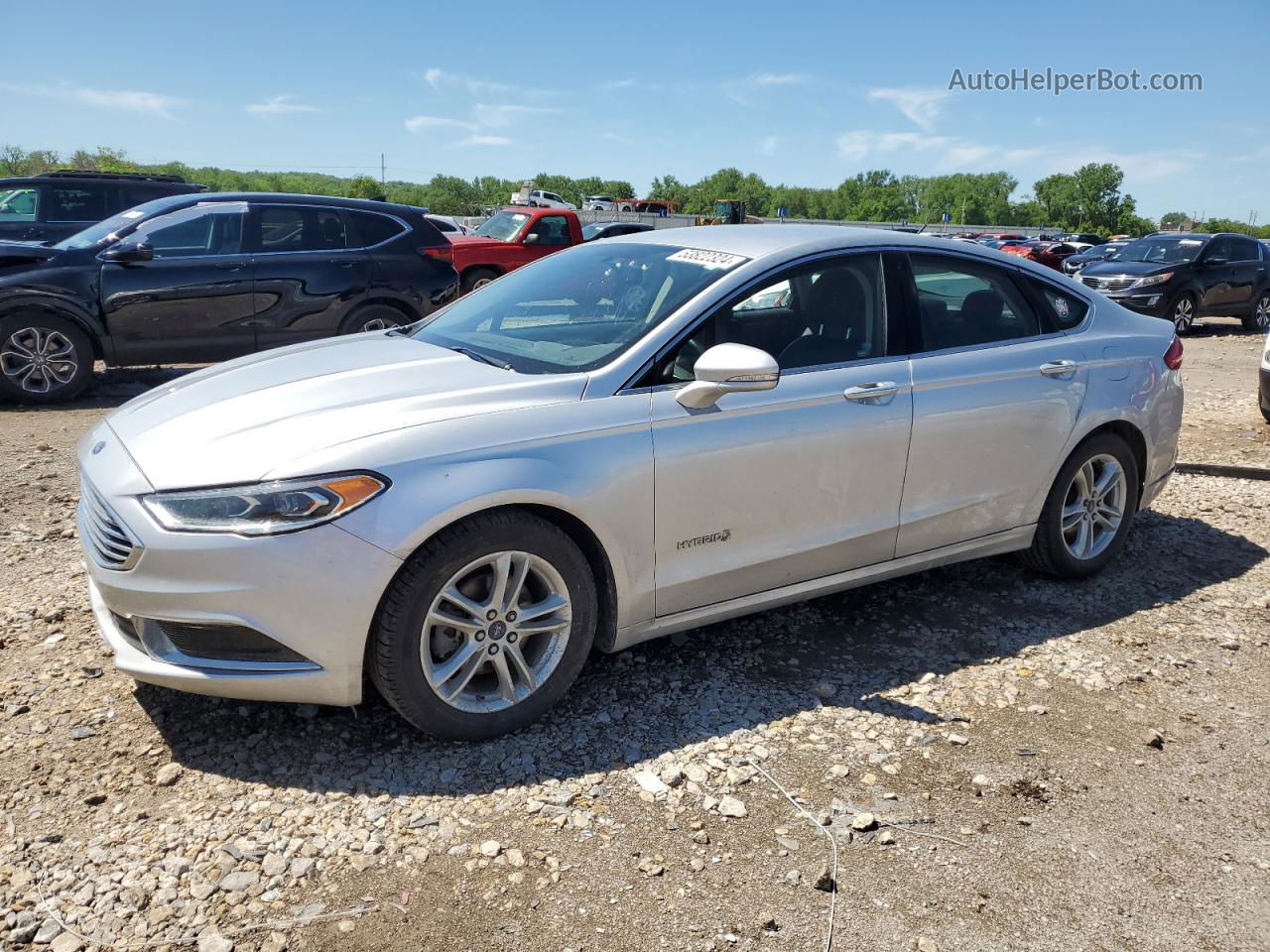 2018 Ford Fusion Se Hybrid Silver vin: 3FA6P0LUXJR175979