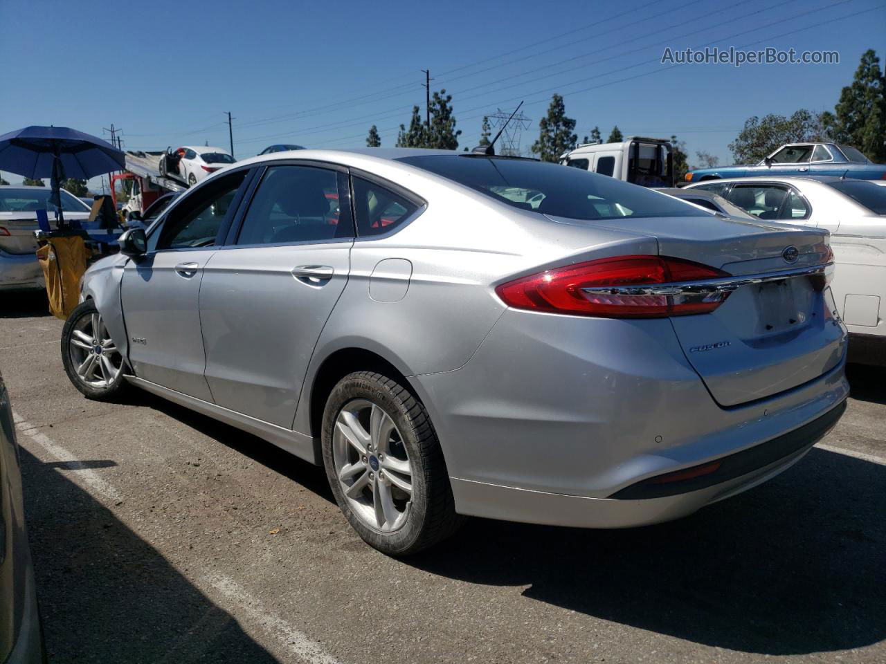 2018 Ford Fusion Se Hybrid Silver vin: 3FA6P0LUXJR281235