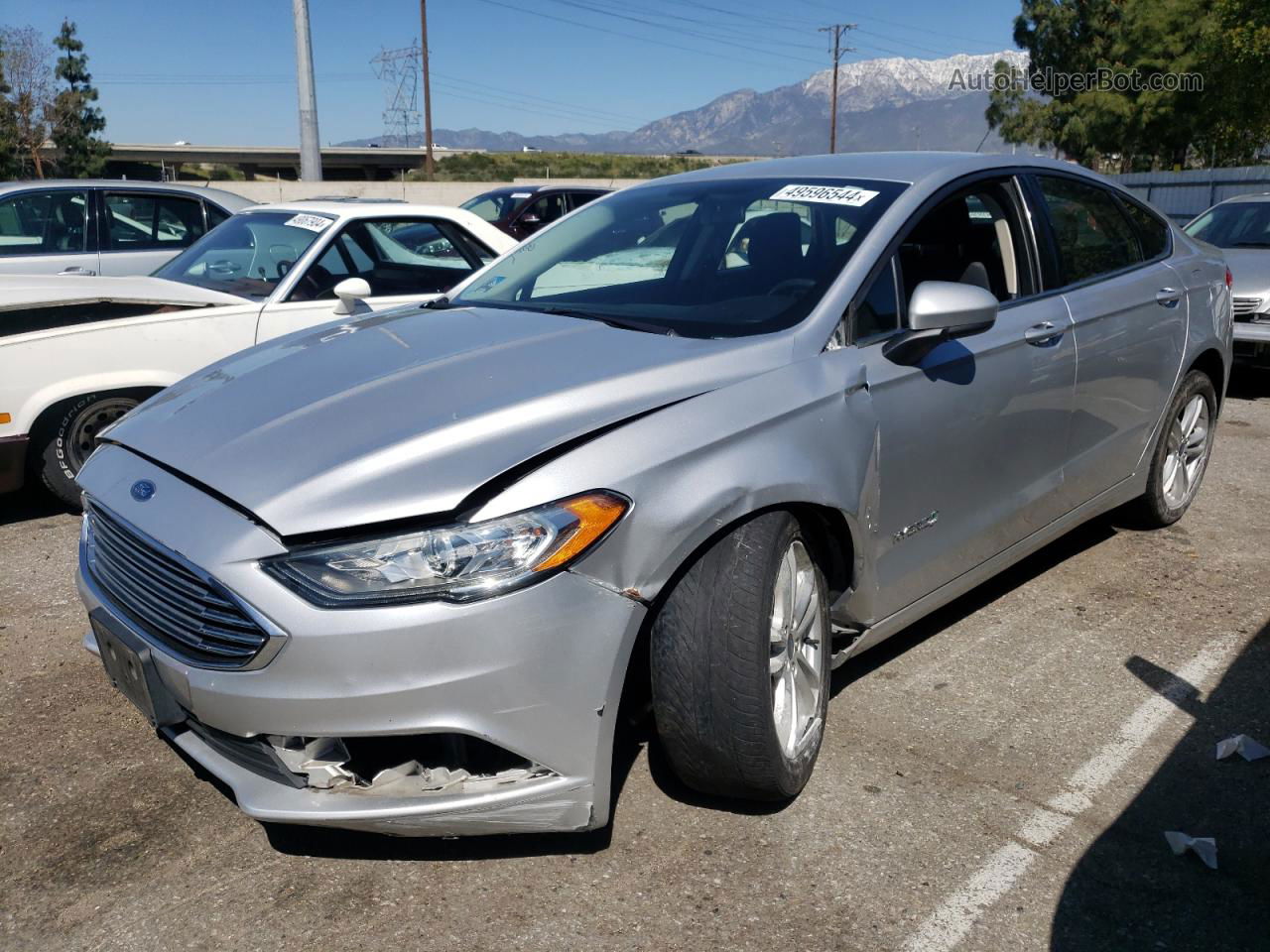 2018 Ford Fusion Se Hybrid Silver vin: 3FA6P0LUXJR281235