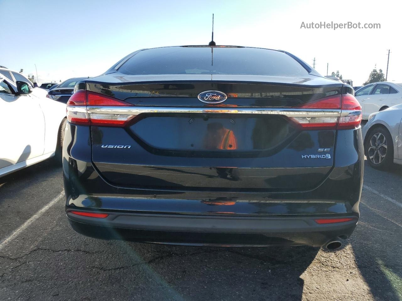 2018 Ford Fusion Se Hybrid Black vin: 3FA6P0LUXJR285415