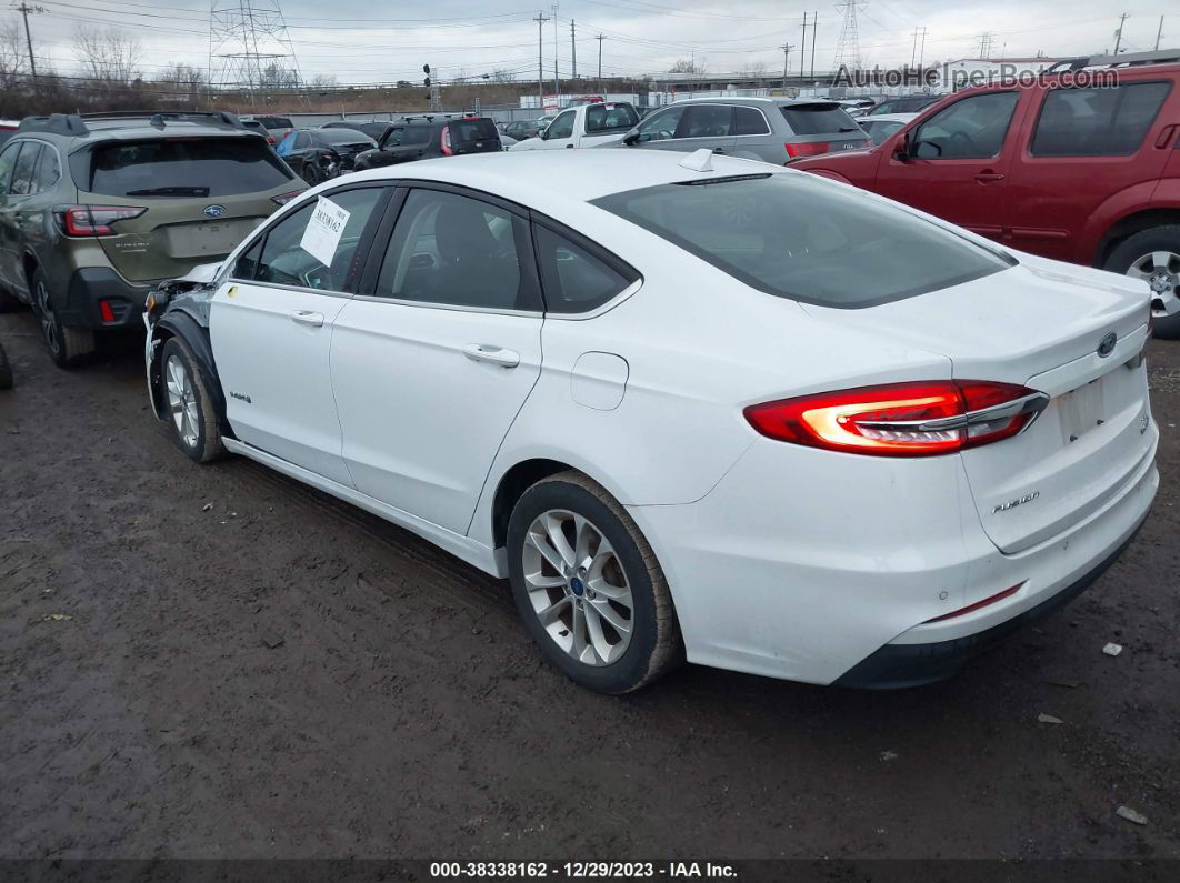 2019 Ford Fusion Hybrid Se White vin: 3FA6P0LUXKR110356