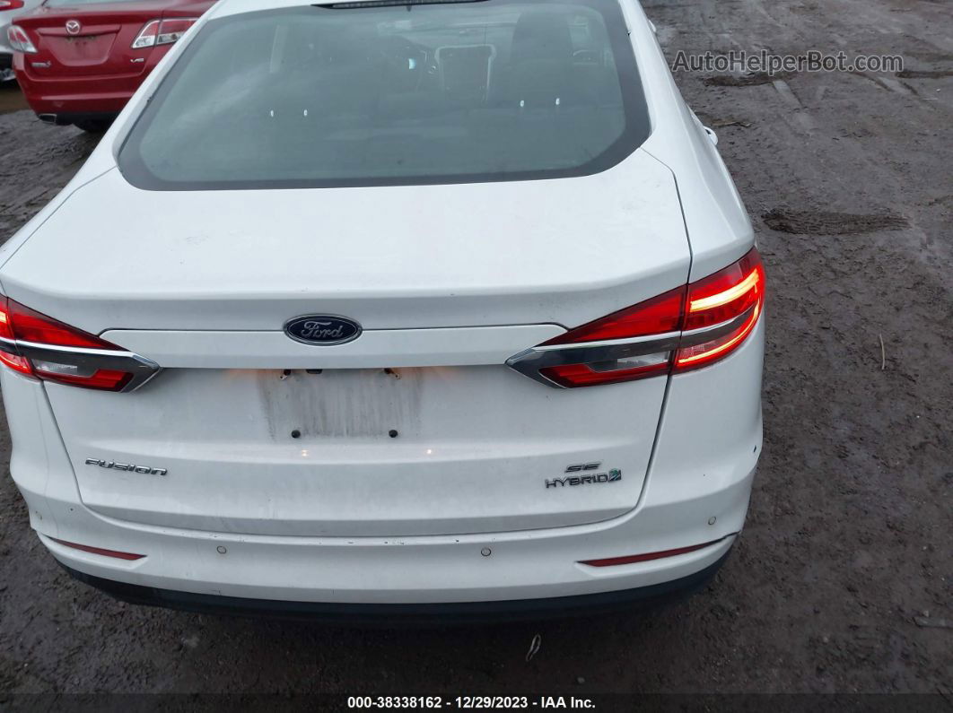 2019 Ford Fusion Hybrid Se White vin: 3FA6P0LUXKR110356