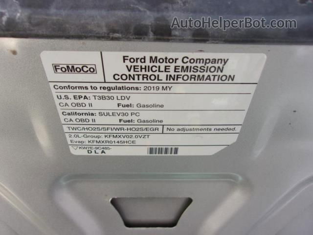 2019 Ford Fusion Hybrid Se Silver vin: 3FA6P0LUXKR157919