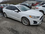 2019 Ford Fusion Se White vin: 3FA6P0LUXKR180844