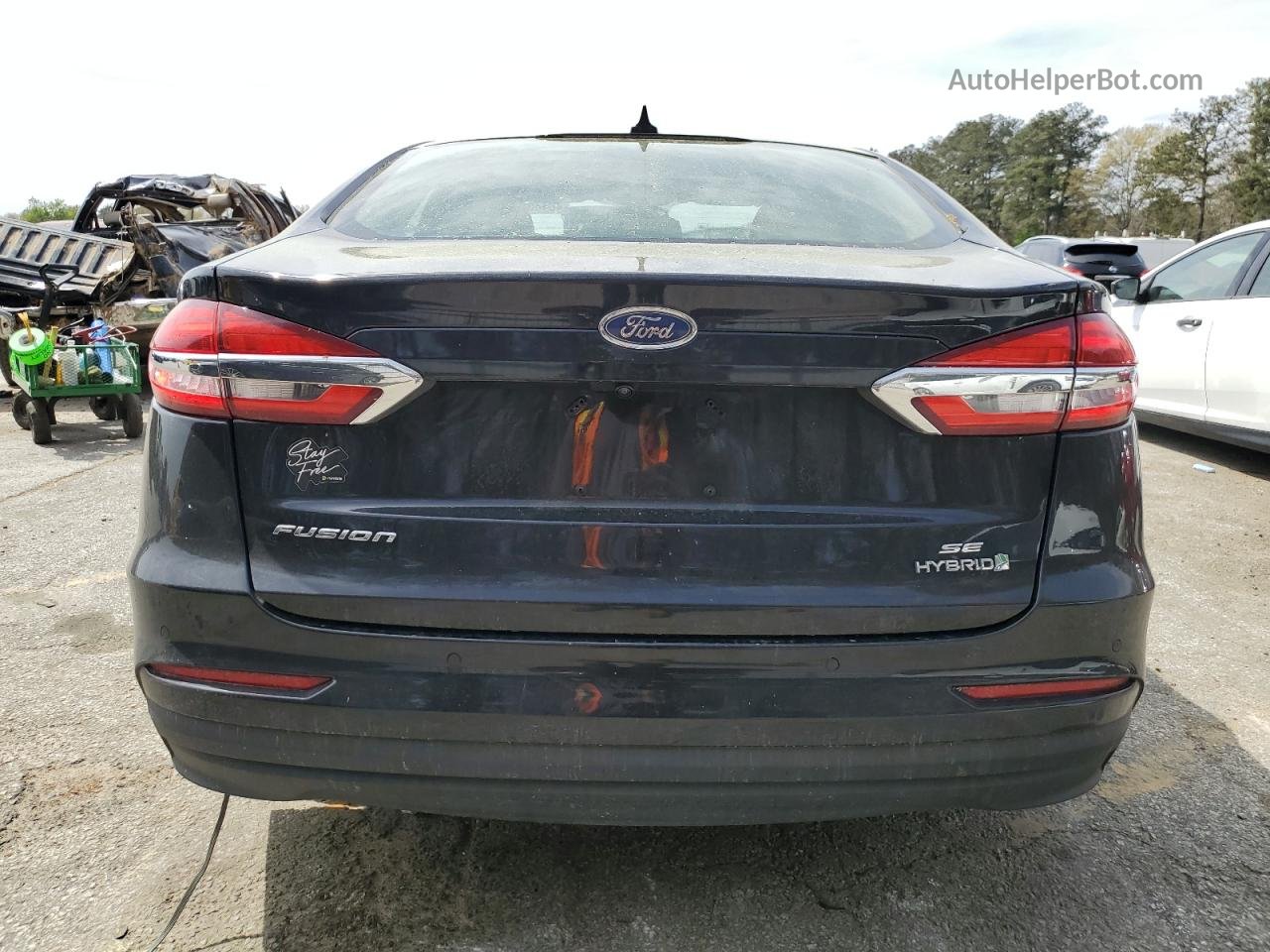 2019 Ford Fusion Se Черный vin: 3FA6P0LUXKR240606
