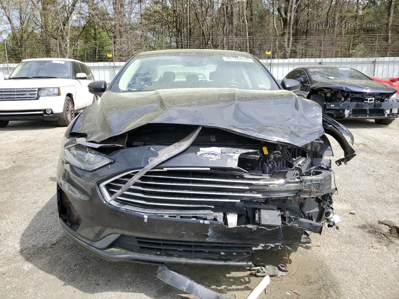 2019 Ford Fusion Se Black vin: 3FA6P0LUXKR240606