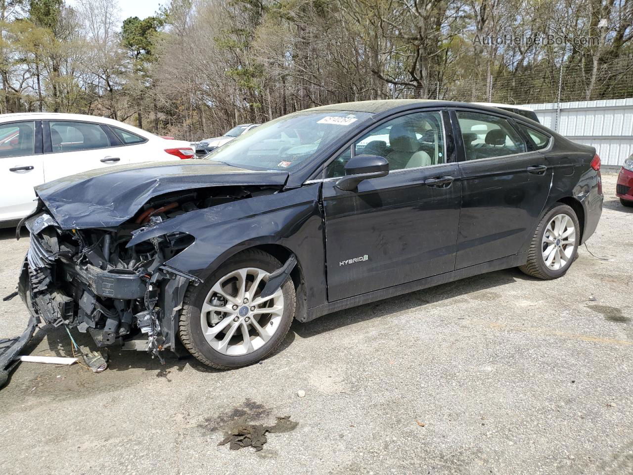 2019 Ford Fusion Se Black vin: 3FA6P0LUXKR240606