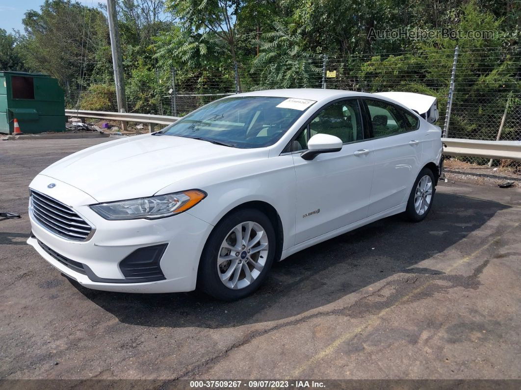 2019 Ford Fusion Hybrid Se White vin: 3FA6P0LUXKR278305