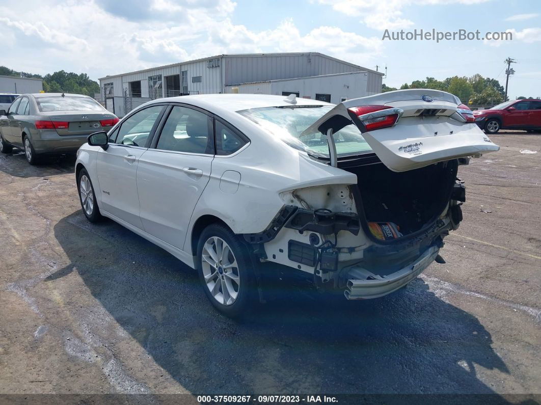 2019 Ford Fusion Hybrid Se White vin: 3FA6P0LUXKR278305