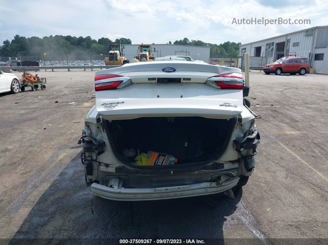 2019 Ford Fusion Hybrid Se White vin: 3FA6P0LUXKR278305