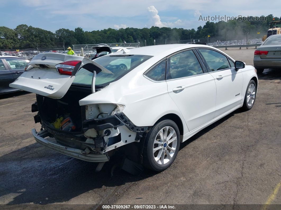 2019 Ford Fusion Hybrid Se Белый vin: 3FA6P0LUXKR278305