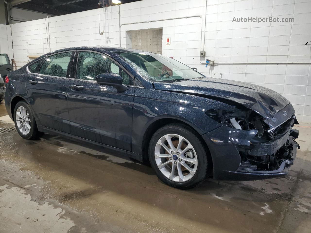 2020 Ford Fusion Se Blue vin: 3FA6P0LUXLR170428