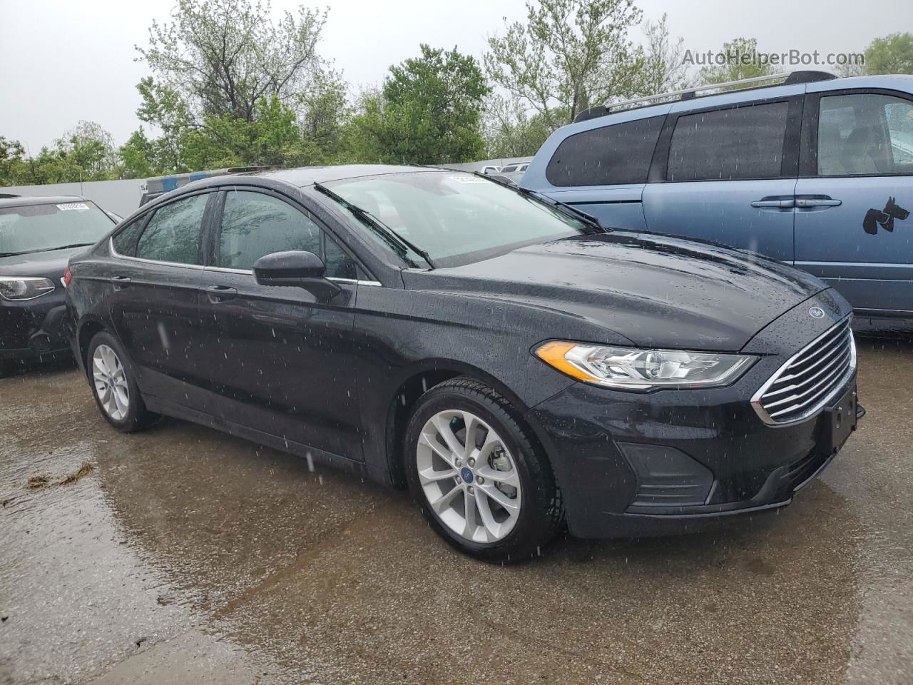 2020 Ford Fusion Se Black vin: 3FA6P0LUXLR267029