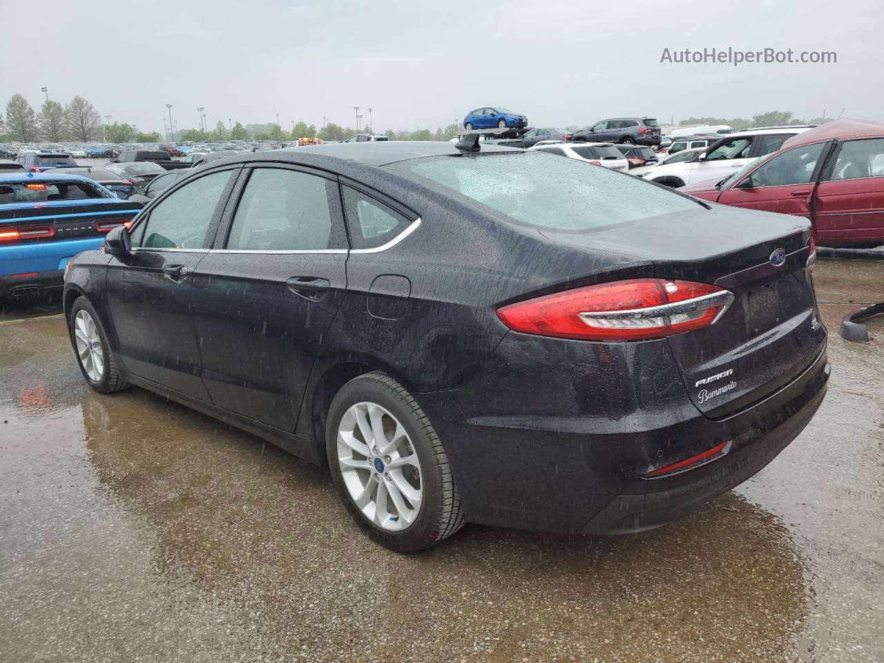 2020 Ford Fusion Se Black vin: 3FA6P0LUXLR267029