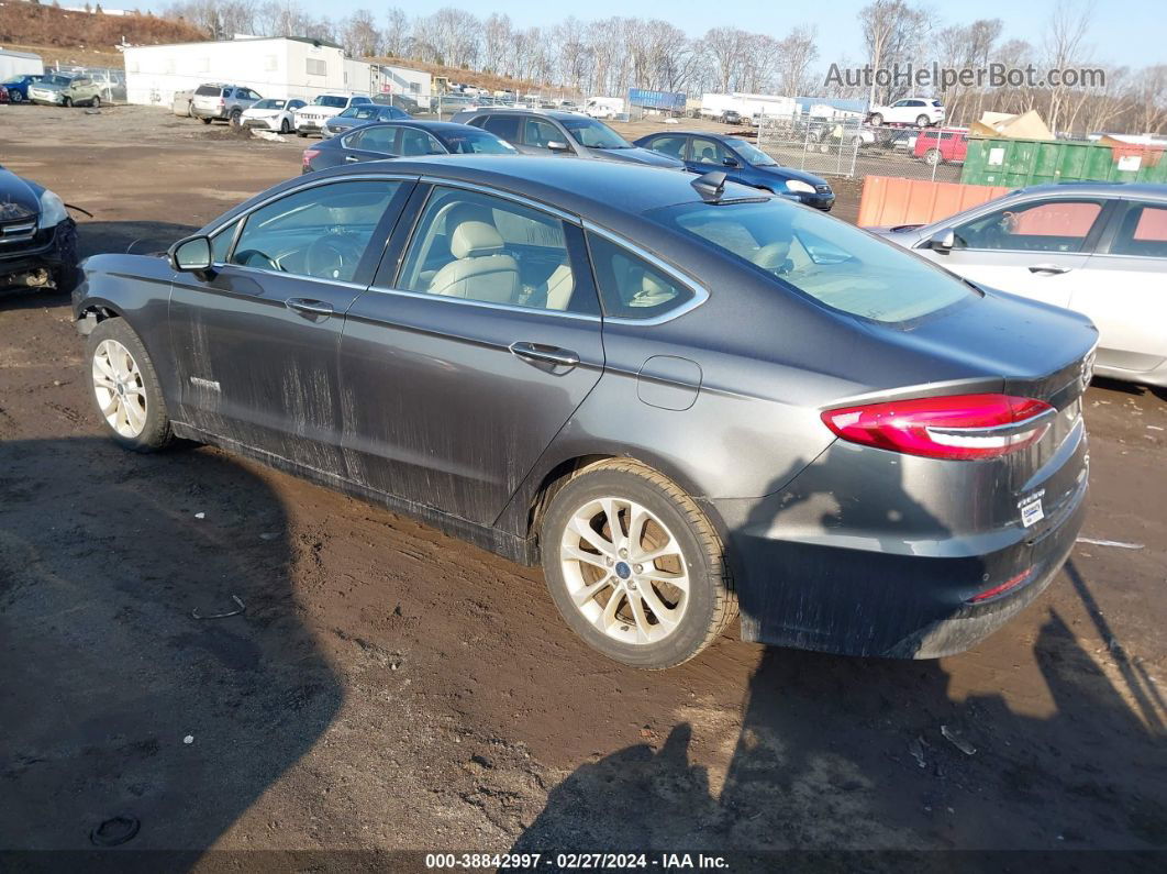 2019 Ford Fusion Hybrid Sel Gray vin: 3FA6P0MU2KR136853