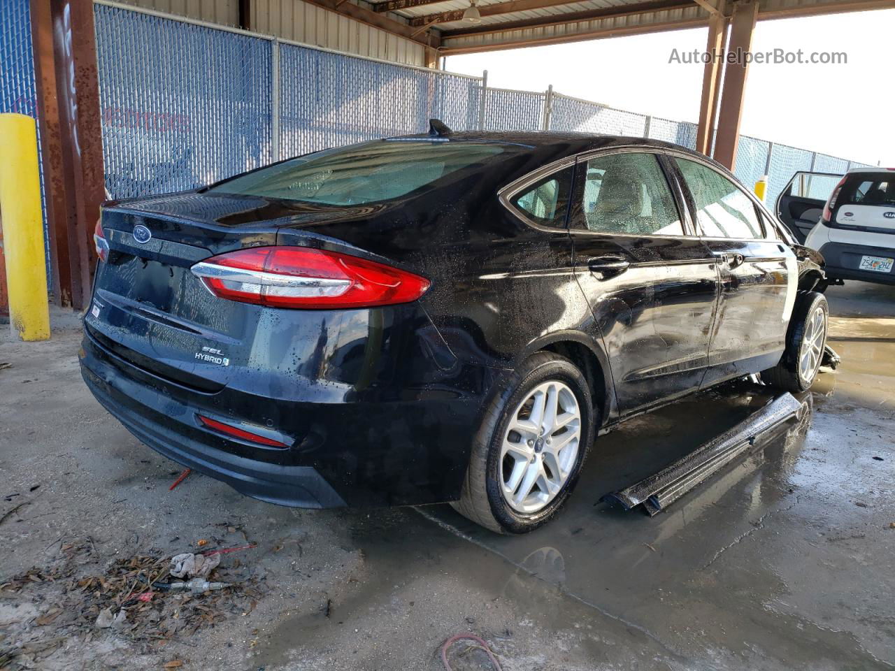 2019 Ford Fusion Sel Черный vin: 3FA6P0MU2KR183123