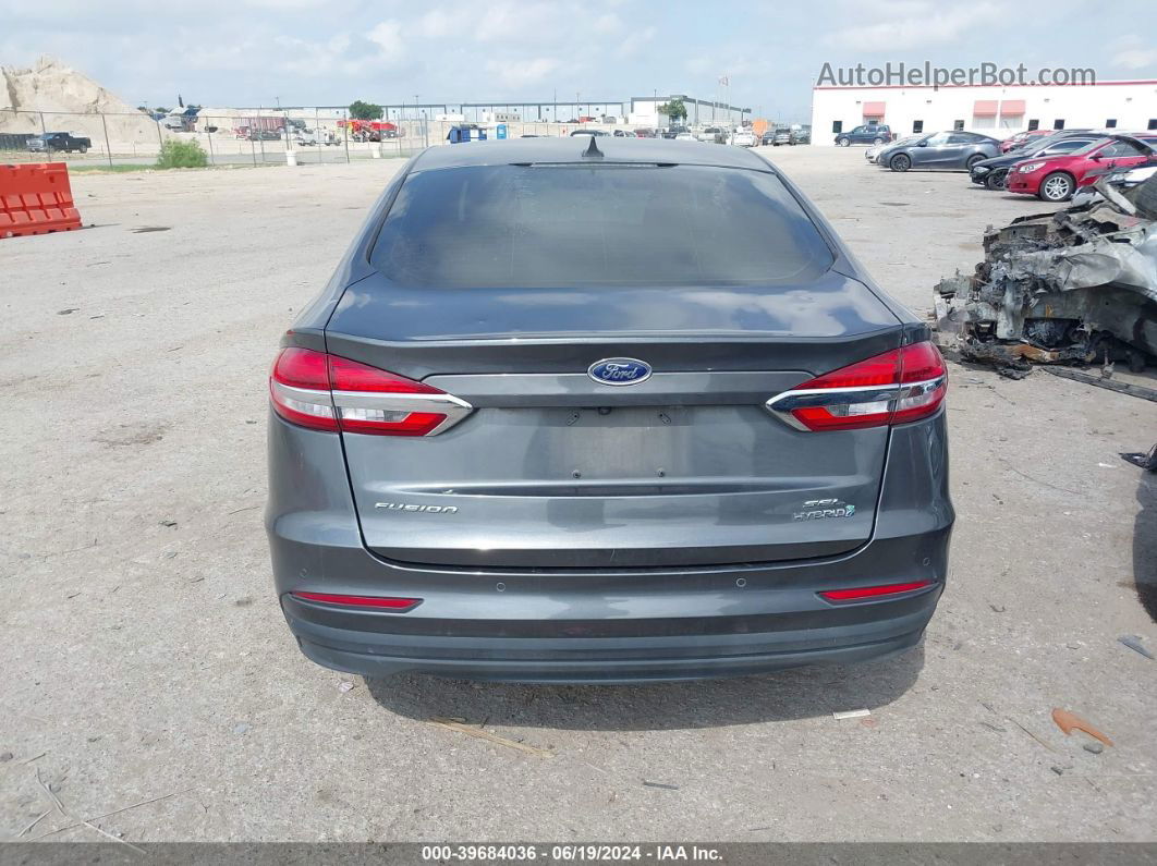 2019 Ford Fusion Hybrid Sel Серый vin: 3FA6P0MU2KR264154