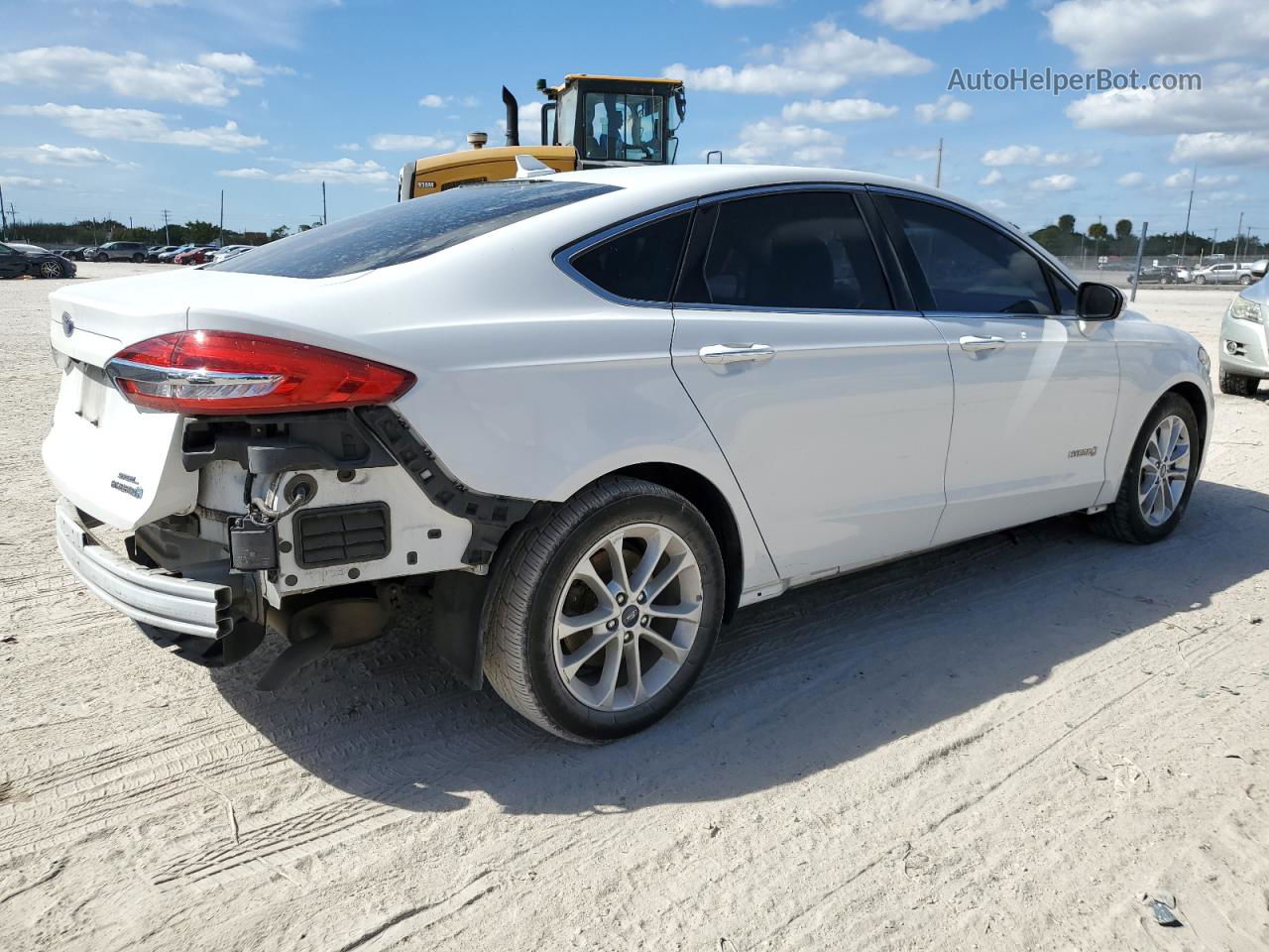 2019 Ford Fusion Sel White vin: 3FA6P0MU3KR189500