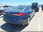 2019 Ford Fusion Hybrid Sel Светло-синий vin: 3FA6P0MU3KR200365