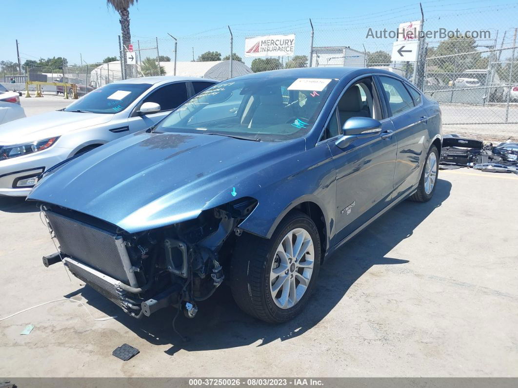 2019 Ford Fusion Hybrid Sel Light Blue vin: 3FA6P0MU3KR200365