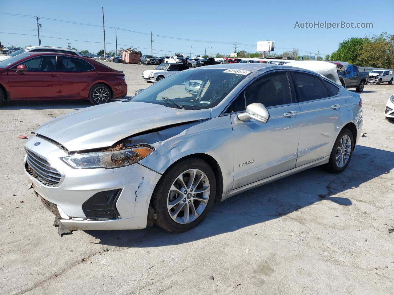 2019 Ford Fusion Sel Silver vin: 3FA6P0MU3KR260470