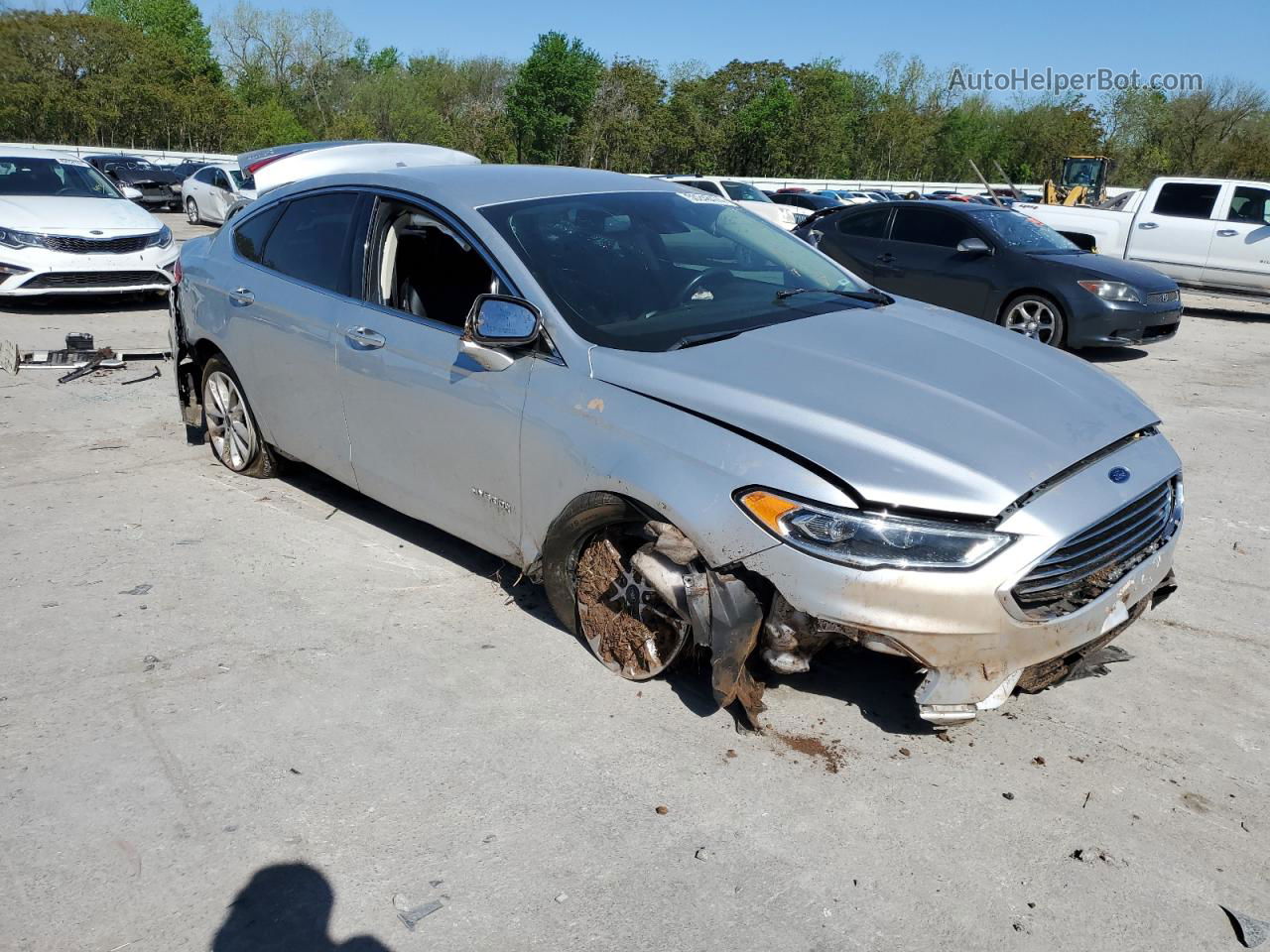 2019 Ford Fusion Sel Silver vin: 3FA6P0MU3KR260470