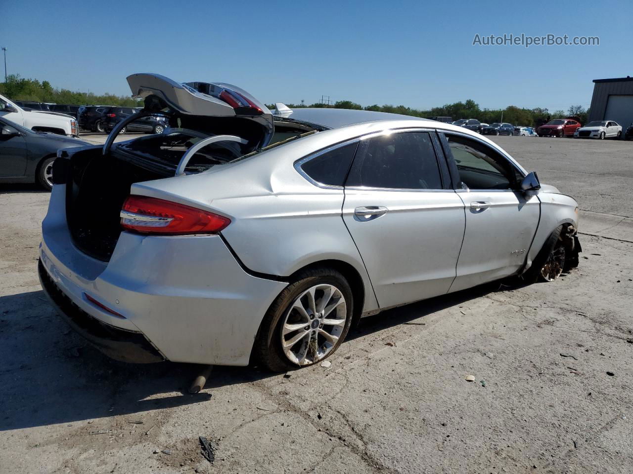 2019 Ford Fusion Sel Silver vin: 3FA6P0MU3KR260470