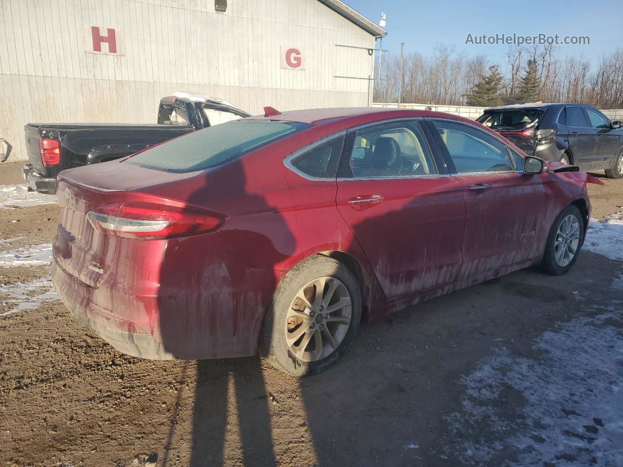 2019 Ford Fusion Sel Бордовый vin: 3FA6P0MU3KR262431