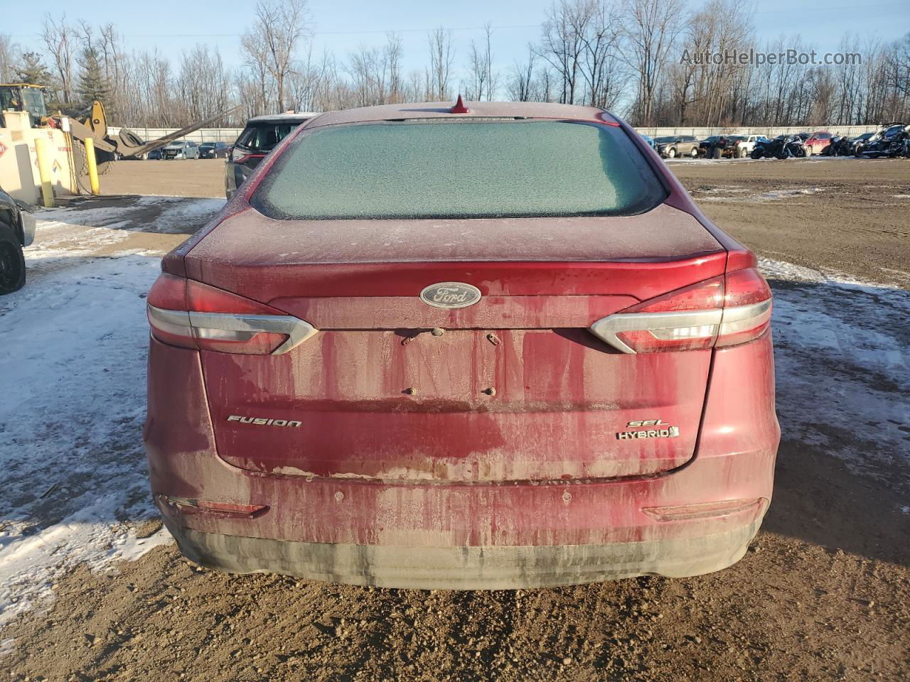 2019 Ford Fusion Sel Burgundy vin: 3FA6P0MU3KR262431