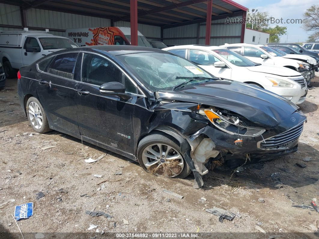 2019 Ford Fusion Hybrid Sel Black vin: 3FA6P0MU4KR137339