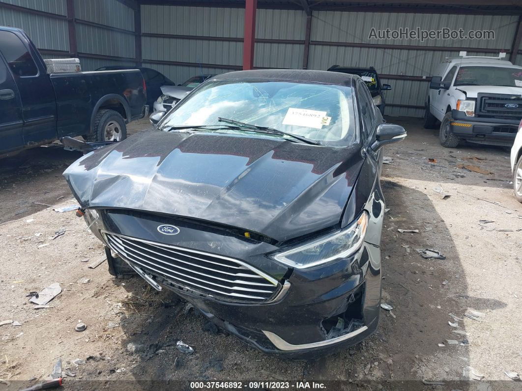 2019 Ford Fusion Hybrid Sel Black vin: 3FA6P0MU4KR137339