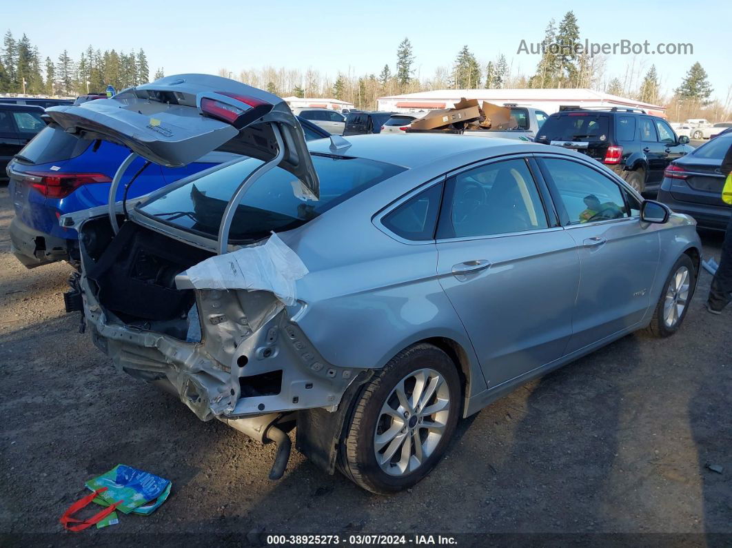 2019 Ford Fusion Hybrid Sel Silver vin: 3FA6P0MU5KR154439