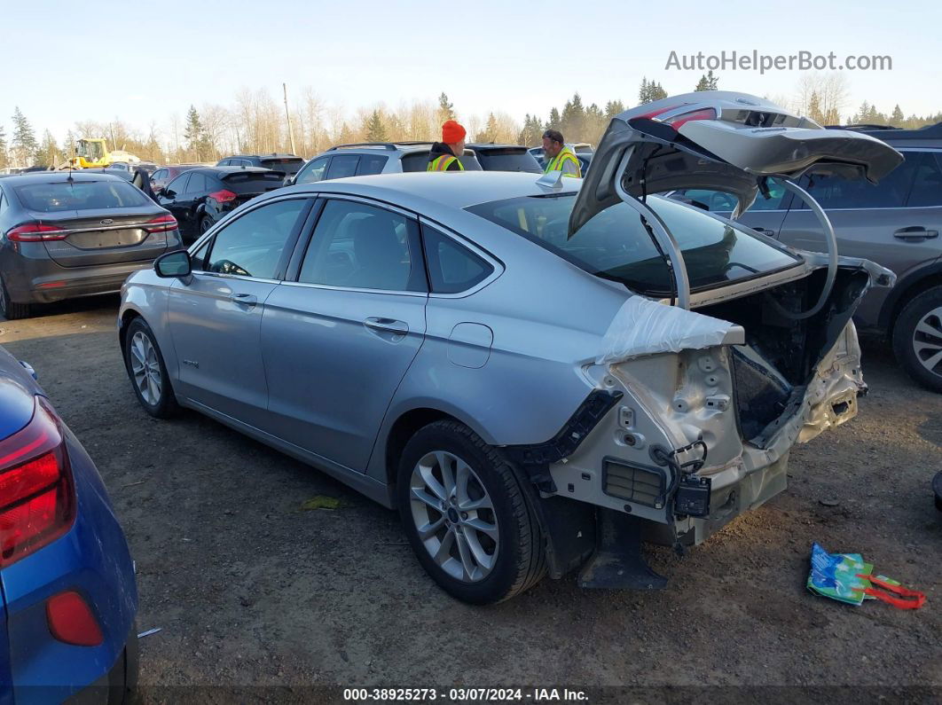 2019 Ford Fusion Hybrid Sel Silver vin: 3FA6P0MU5KR154439