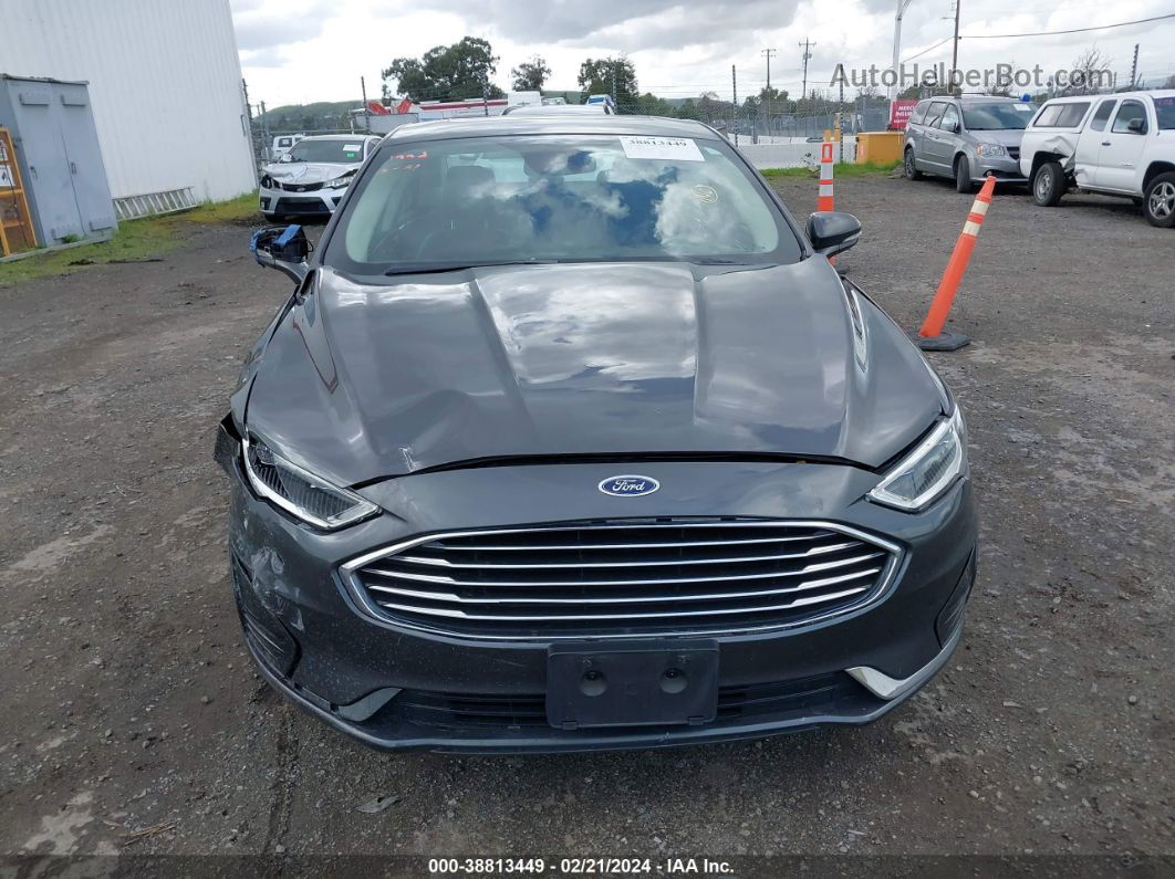 2019 Ford Fusion Hybrid Sel Gray vin: 3FA6P0MU5KR201792