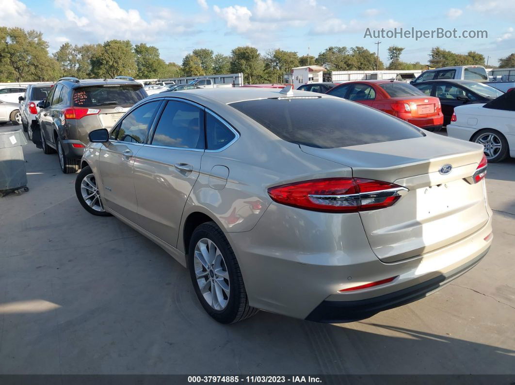 2019 Ford Fusion Hybrid Sel Beige vin: 3FA6P0MU6KR273276