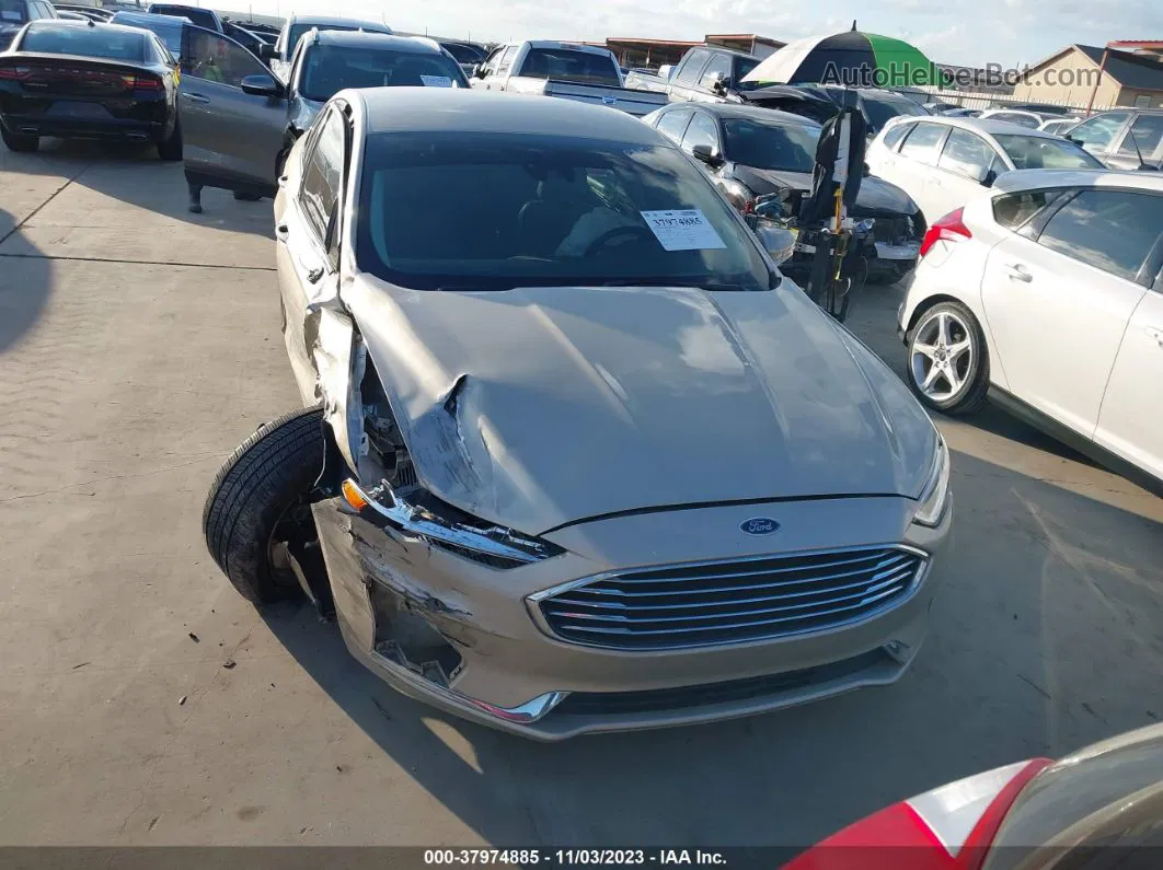 2019 Ford Fusion Hybrid Sel Beige vin: 3FA6P0MU6KR273276